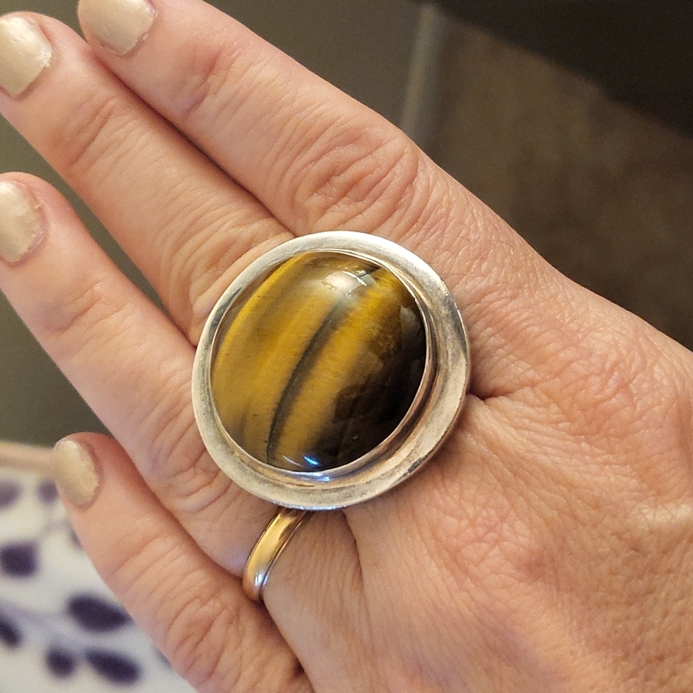 Authentic tiger eye ring